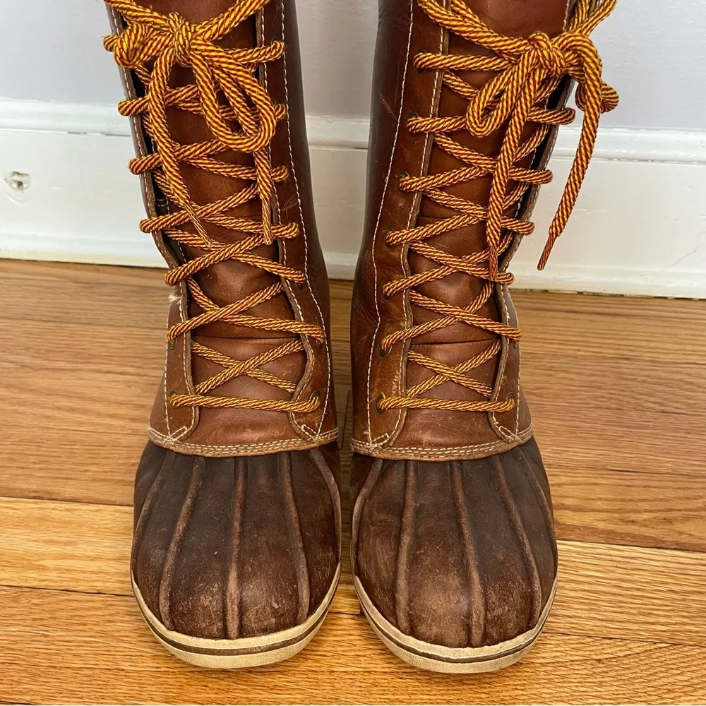 L.L. Bean Tall Insulated Leather Bean Boots Size 7 - Picture 5 of 14